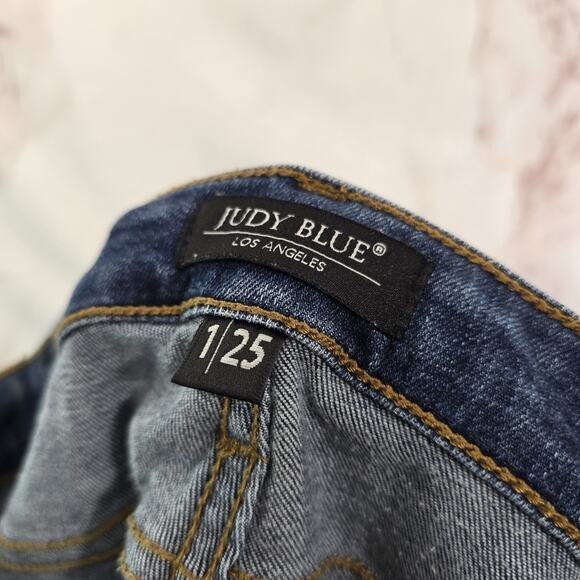 Judy Blue Jeans Womens 25 1 Skinny Denim High Rise Boyfriend Fit Distressed - Picture 3 of 13